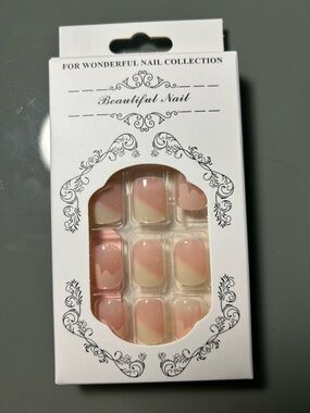 Pink & Cream Gradient Press-On Nails